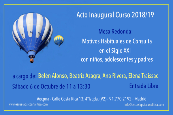 Postgrado psicología Madrid inicio curso